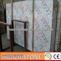 xiamen best quality flower white artificial marble flooring on sale